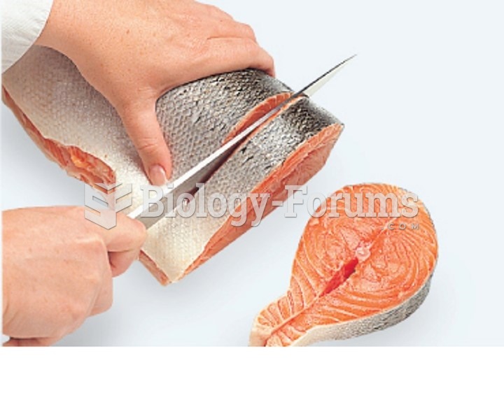 Cutting Steaks from Salmon