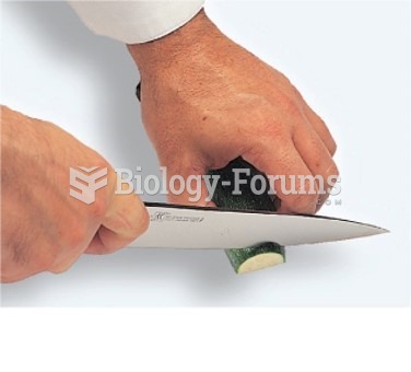 Control you knife with one hand and hold the item being cut with the other (1 of 3)