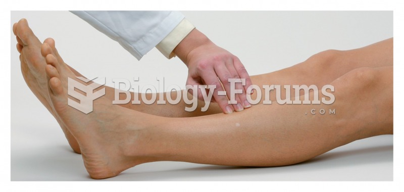 Palpating for edema over the tibia