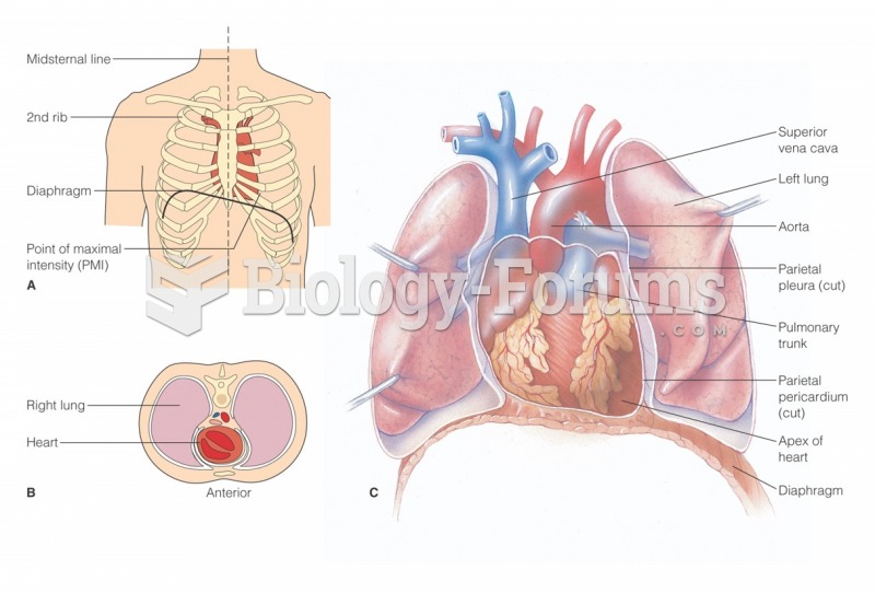 Location of the heart in the mediastinum of the throrax