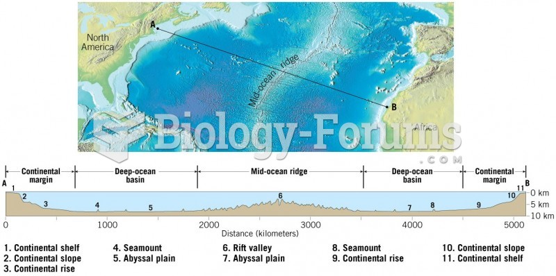 Major Topographic Divisions of the North Atlantic Ocean