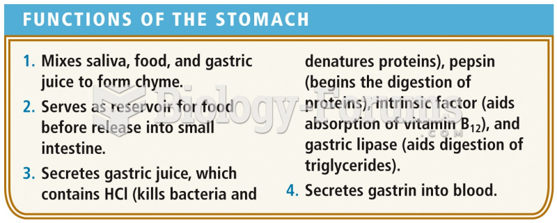 Functions of the Stomach