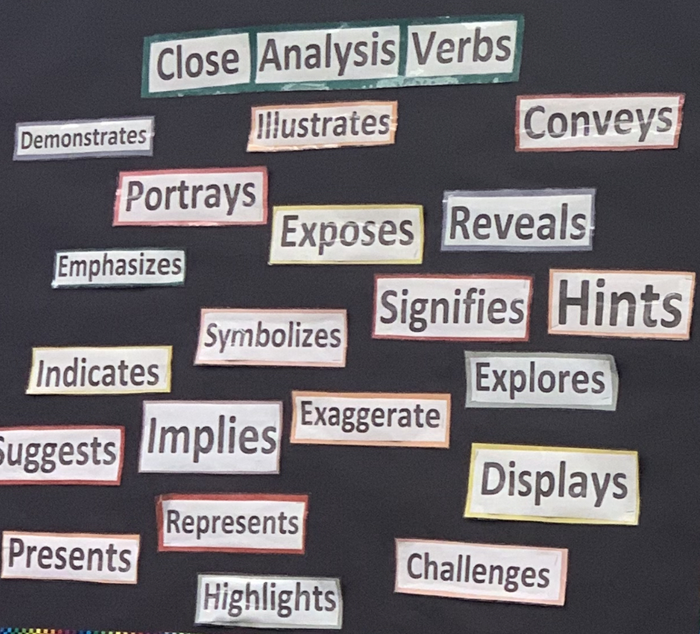 Close analysis verbs