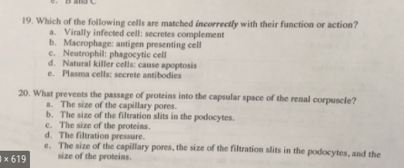 Some biology questions