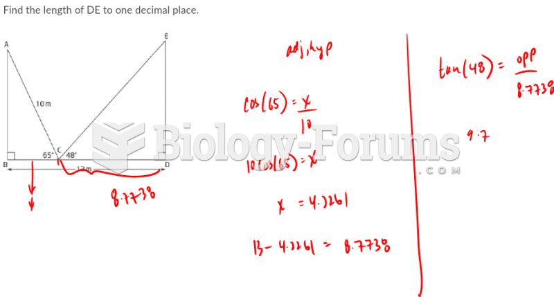 Find the length of DE to one decimal place