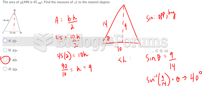 Find the measure of angle L to the nearest degree