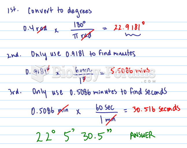 Convert 0.4 radians to Degrees, Minutes, Seconds