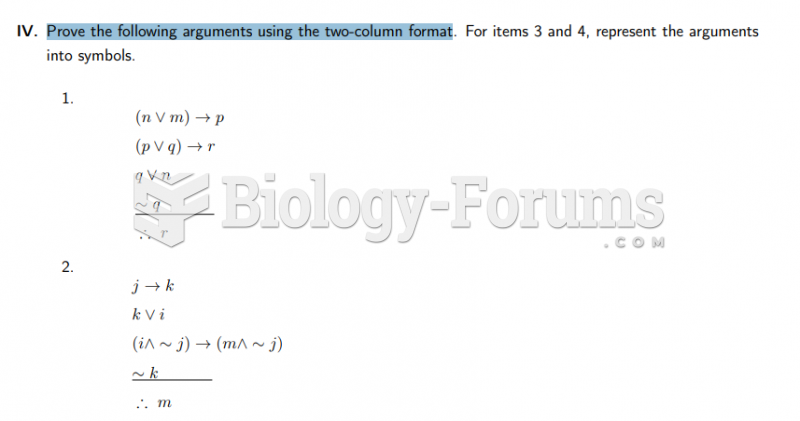 Prove the following arguments using the two-column format.