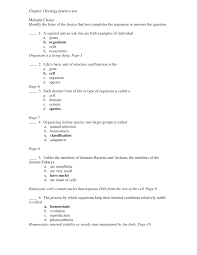 Biology questions and answers