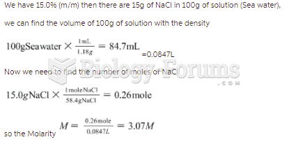 What is the molarity of KCl in sea water if sea water is 12.5% (m/m) and the den