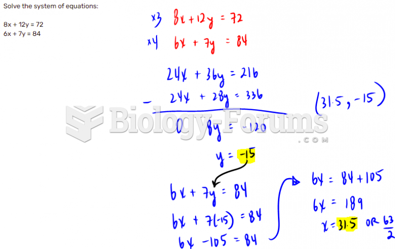 Solve the system of equations: