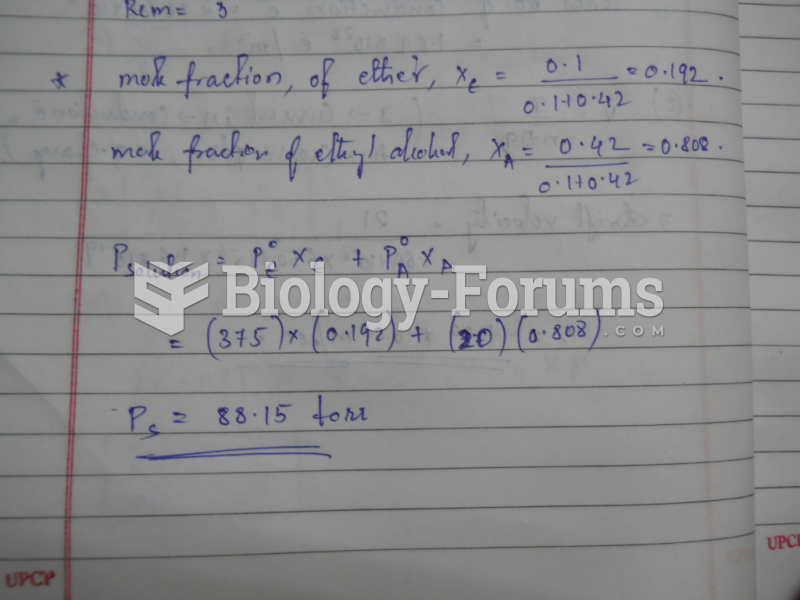 A solution is made by adding 0.100 mole of ethyl ether to 0.401 mole of ethyl alcohol. If the ...