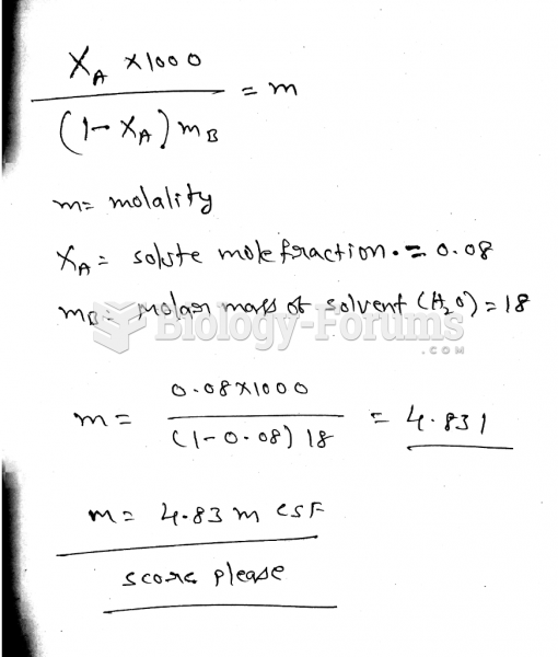A solution of CsF in water has XCsF = 0.0700. What is the molality?