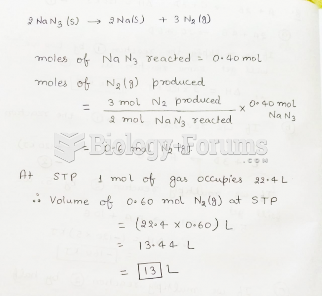 If 0.40 mol of NaN3 reacts completely in the reaction shown below, then ________ L of N2 will ...