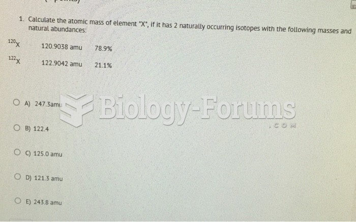 Calculate the atomic mass of element