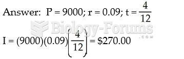 Calculate the amount of interest that will be charged on $9000.00 borrowed for four months at ...