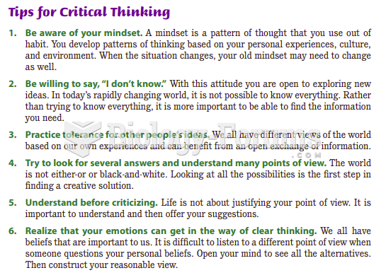 Tips for Critical Thinking