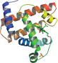 The three-dimensional structure formed of a protein