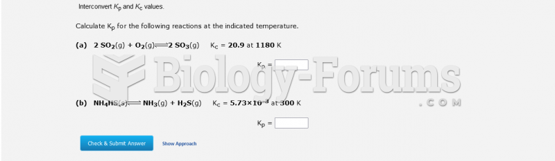 Calculate KP for the following reactions at the indicated temperature.