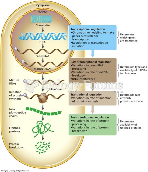 Stages of gene regulation in human cells