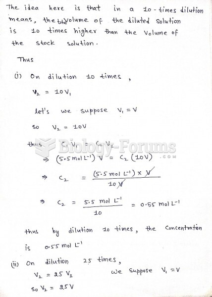 A solution of CaCl2 with concentration of 5.5 M was diluted 10 times, 25 times and 3 times. ...