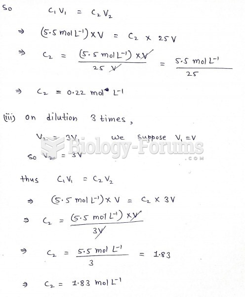 A solution of CaCl2 with concentration of 5.5 M was diluted 10 times, 25 times and 3 times. ...