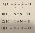 Which is the most acceptable electron dot structure for N2H2?