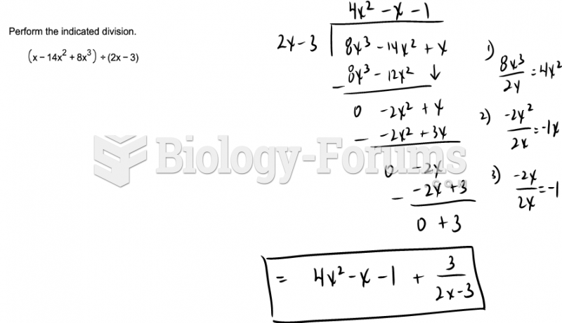 Perform the indicated division (long division polynomials)