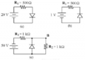 What is the current in Figure 16-1(b) if the diode is made of silicon and the polarity of the ...