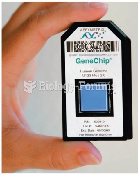 A commercially available DNA microarray, called a GeneChip, marketed by Affymetrix, Inc