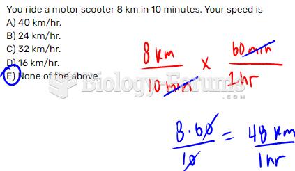You ride a motor scooter 8 km in 10 minutes. Your speed is