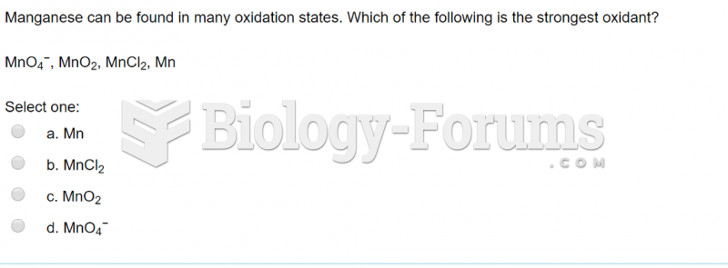 What is the strongest oxidizing agent of the following set: MnCl2, Mn(OH)3, MnO2, KMnO4?