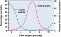 Relationship between birth weight and mortality in humans