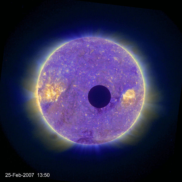 The Moon passing in front of the Sun, from the STEREO-B spacecraft.