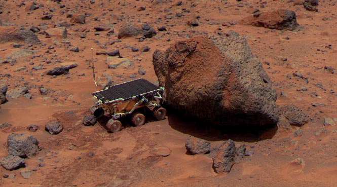 Mars Pathfinder rover on Mars, 1997