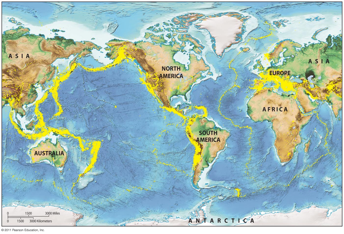 Global Distribution of Earthquakes