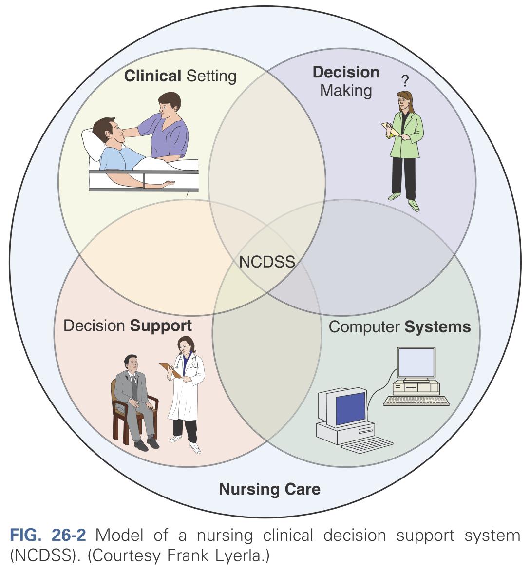 Model of a nursing clinical decision support system