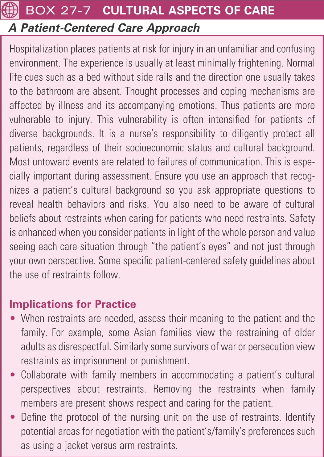 A patient centered care approach