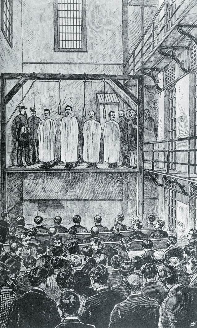 On November 11, 1887, four anarchists were hanged in Chicago on charges that they had thrown a bomb 