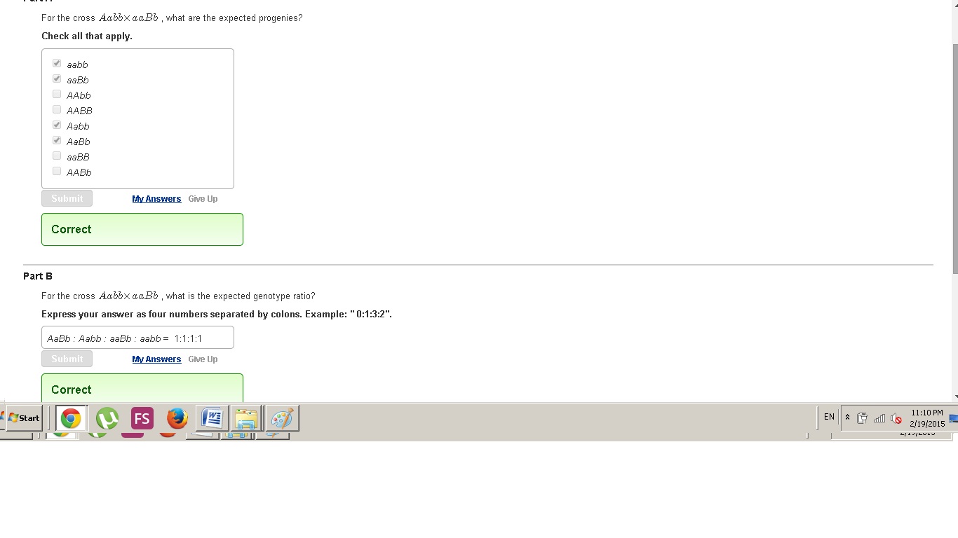 Mastering Genetics Chap 2