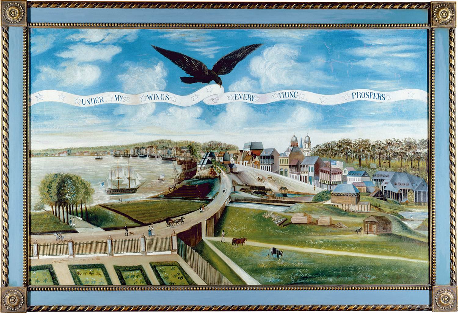 This painting depicts New Orleans in 1803, when the city was acquired—along with much of the modern 