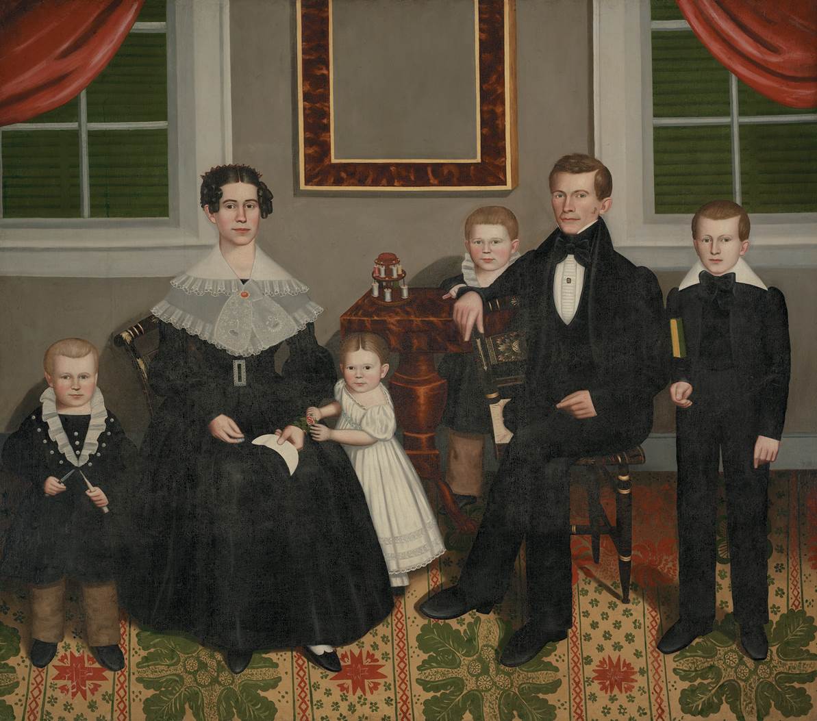 Joseph Moore and His Family (1839), by Erastus Salisbury Field, reflects the emerging middle-class f