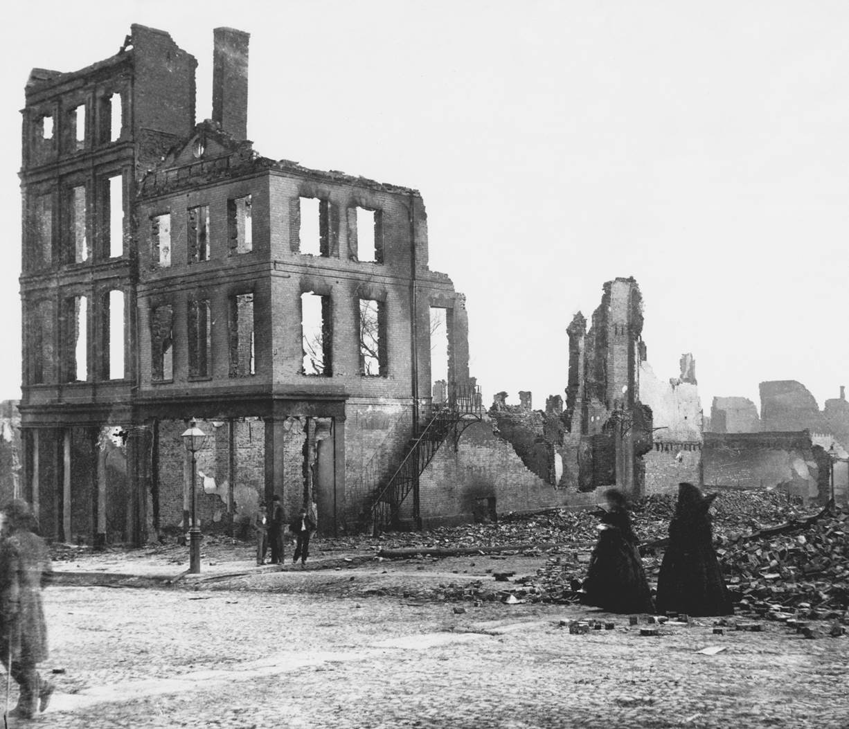 Richmond, Virginia, lies in ruins in April 1865 at the time of Lincoln’s visit—and a few days before