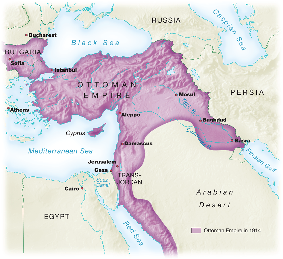 Ottoman Empire and the Arab World, 1914