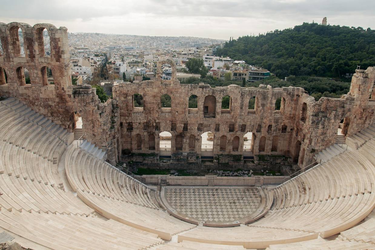 The Dionysus Theater in Athens, Greece