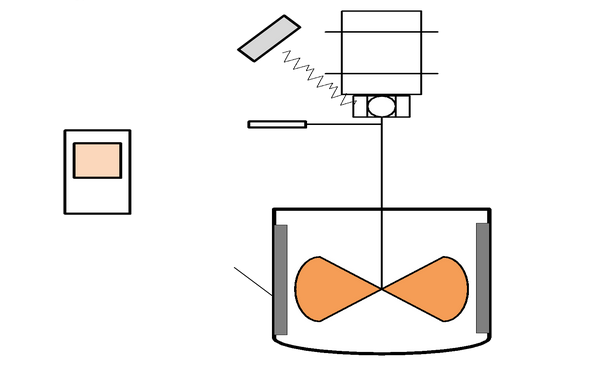 Schematic Diagram of Agitation Apparatus and other equipment (CHE415 Unit Operations)