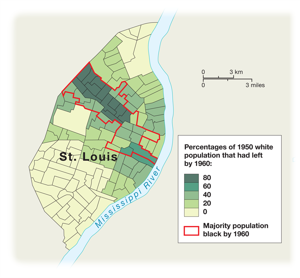 Racial Shifts in St. Louis during the 1950s