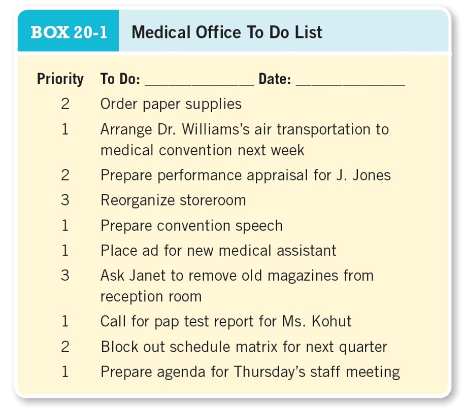 Medical Office To Do List 