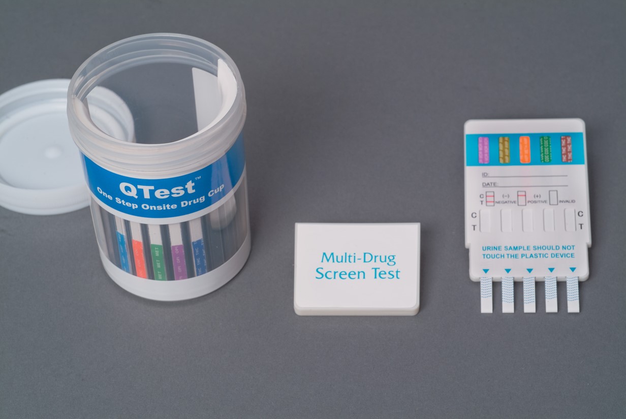 Example of equipment used for a urine drug screen that a medical office may require before ...