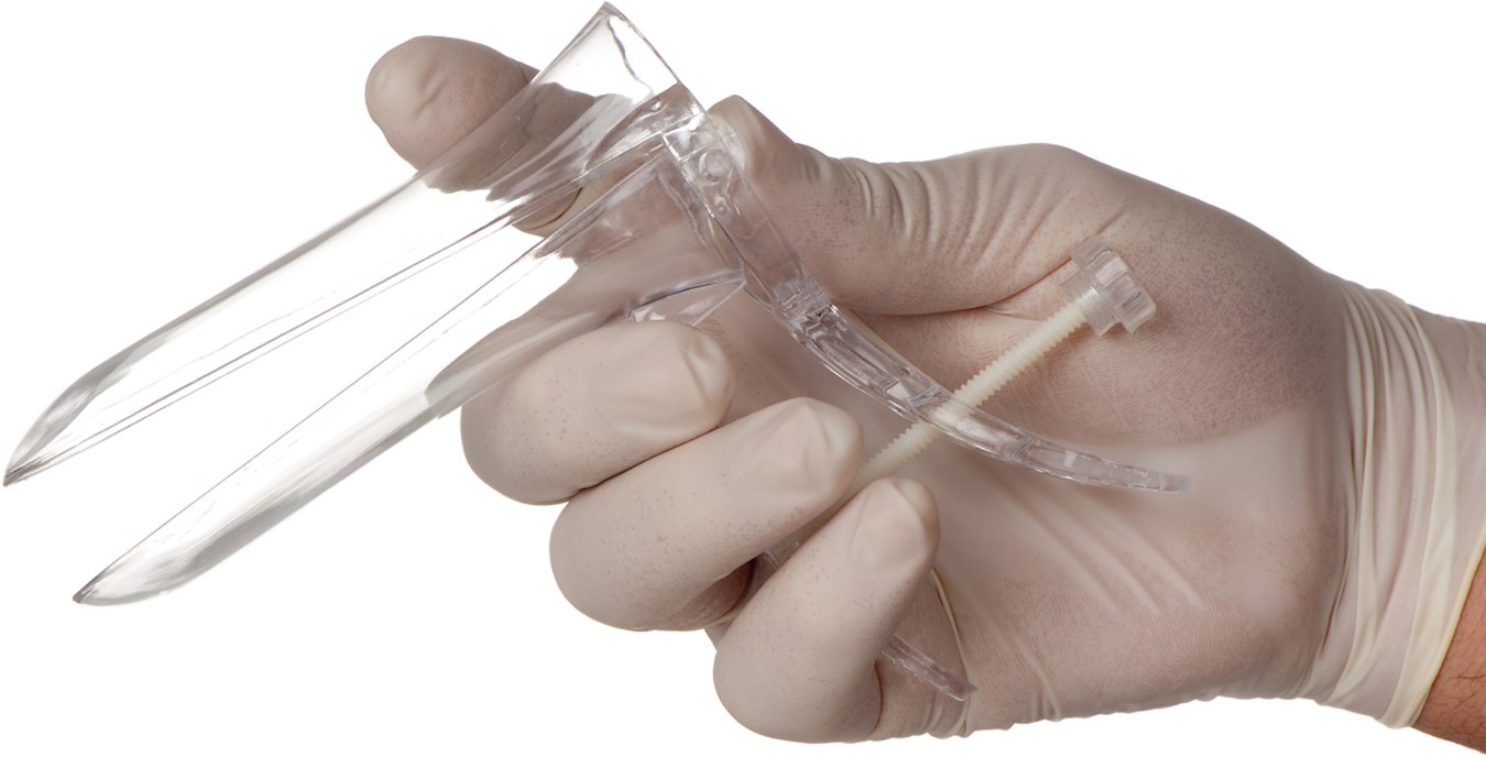 Gynecological instruments: disposable vaginal speculum. 